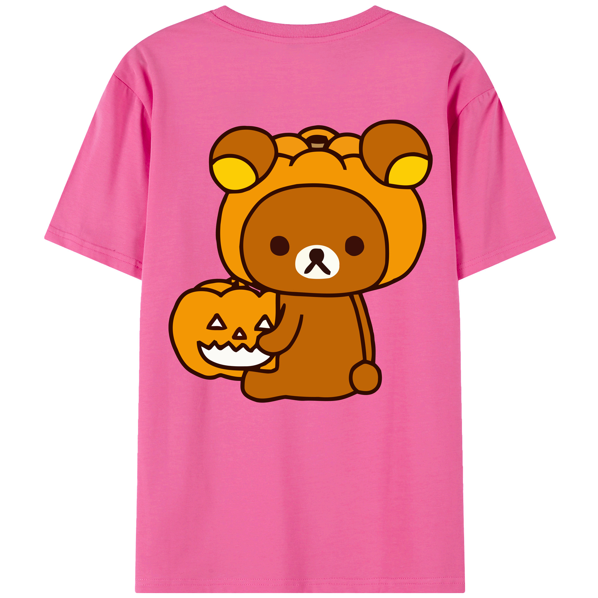 （画像用） リラックマ リラックマ キイロイトリ Rilakkuma Korilakkuma Kiiroitori レディース半袖Tシャツ(バックプリント)